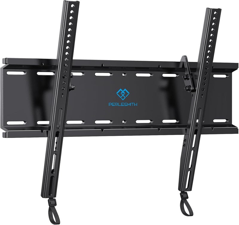 PERLESMITH Tilting TV Wall Mount Bracket Low Profile for Most 23-60 inch LED LCD OLED, Plasma Flat Screen TVs with VESA 400x400mm Weight up to 115lbs, Fits 16" Wood Stud - Image 1